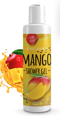 SPRCHOVÝ GÉL S PRÍRODNÝMI OLEJMI A MANGOVOU ARÓMOU
